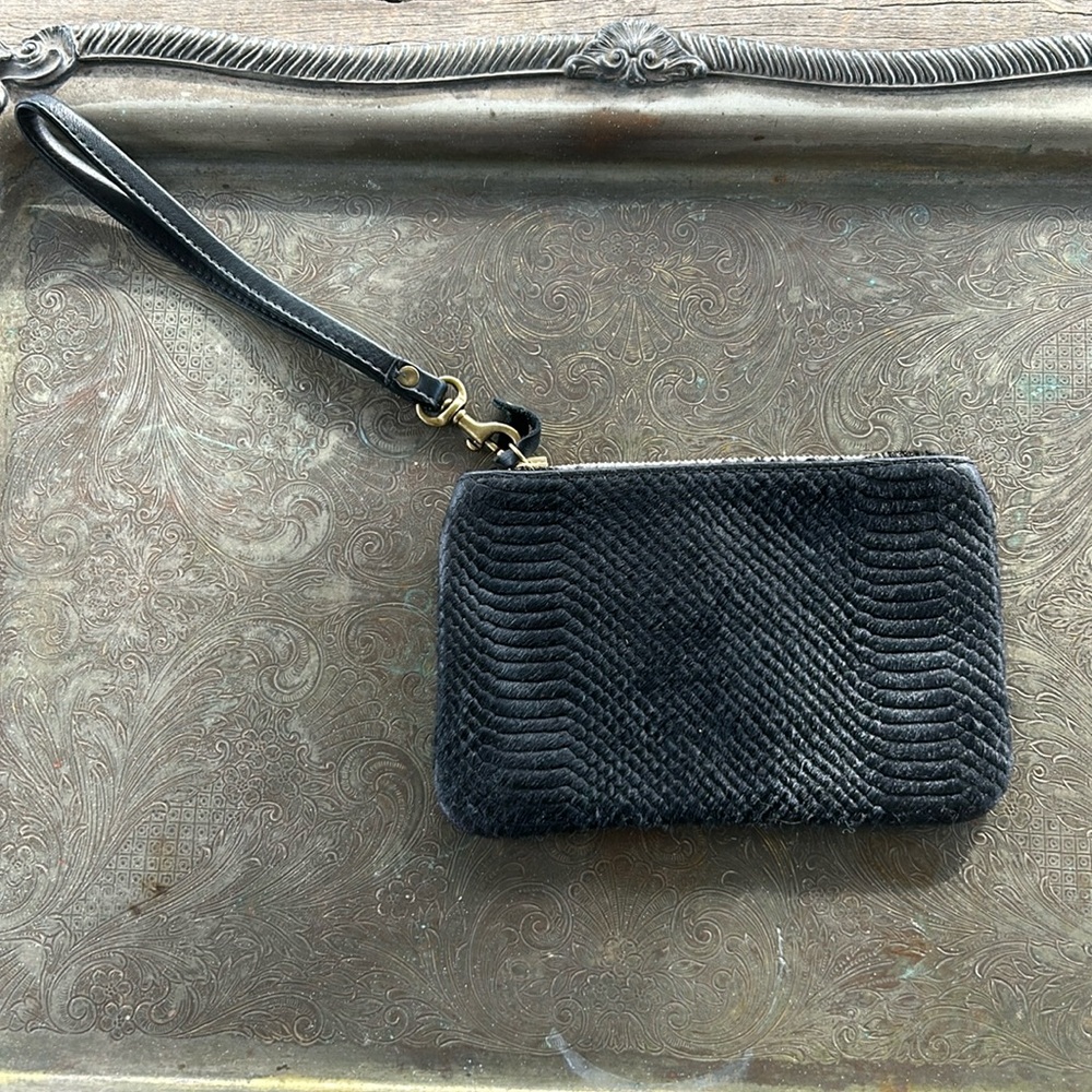 Calf hair Ceri Hoover wristlet